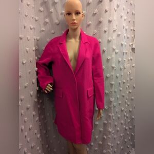 NWT BCBG MAXAZRIA FUCHSIA 2 Button COAT Sz M E6